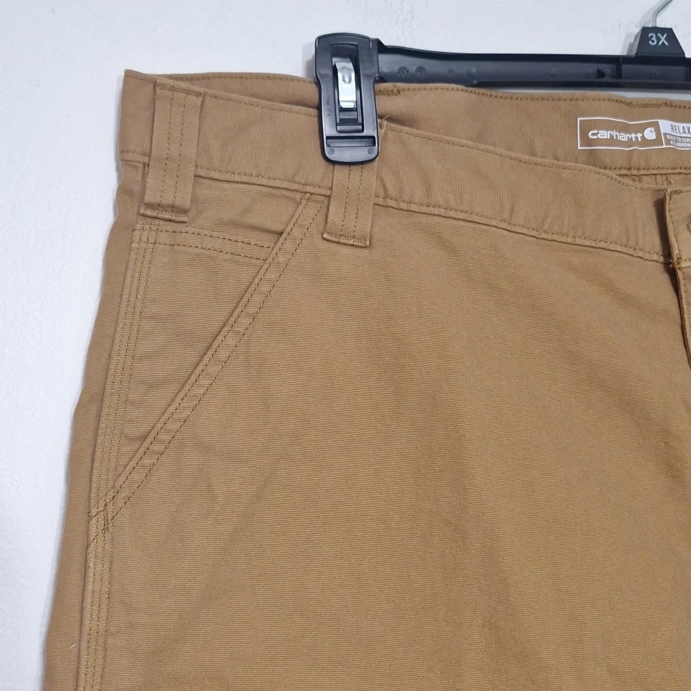 Carhartt Relaxed Fit Canvas Work Shorts Tan